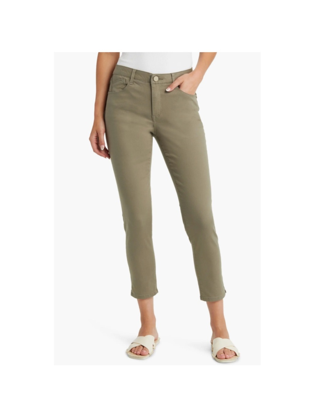 Wit & Wisdom Olive Ankle Crop Skinny Jeans